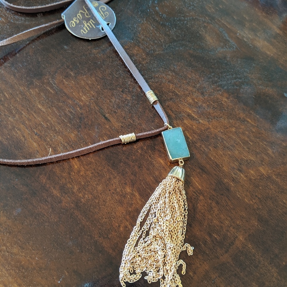 Chain tassel necklace